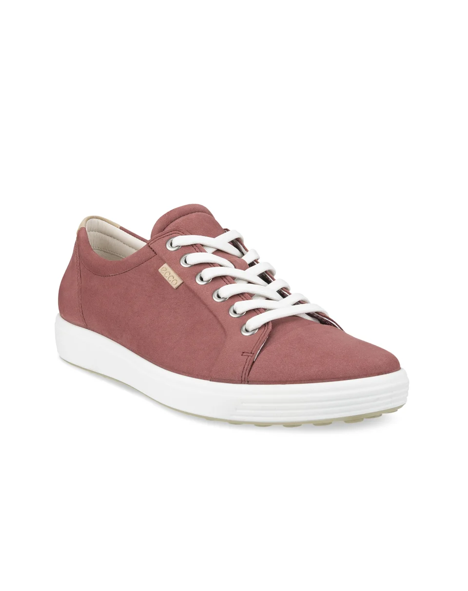 Women's ECCO® Soft 7 Nubuck Trainer | Red