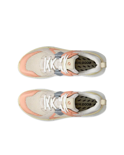 ECCO® BIOM 2.2 Damen Sneaker aus Nubukleder - Beige - Top_Left_Pair