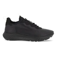 Women's ECCO® ATH-1FW Leather Trainer - Black - Outside