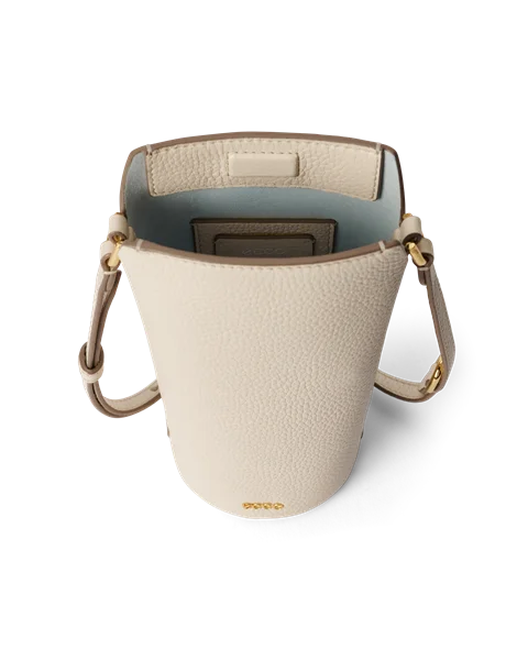 ECCO® Pot Umhängetasche aus Leder - Beige - I