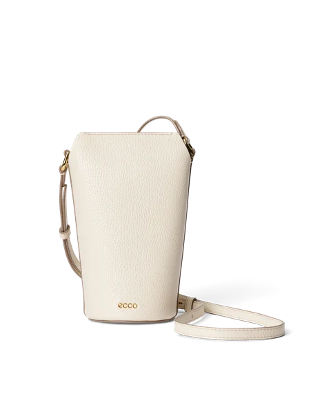ECCO® Pot Umhängetasche aus Leder - Beige - M