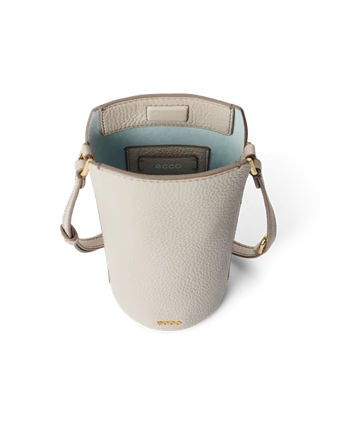 ECCO® Pot Umhängetasche aus Leder - Beige - I