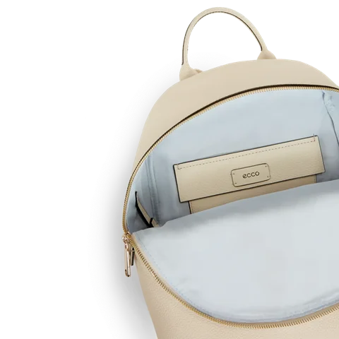 Malý kožený batoh ECCO® - Béžová - Inside
