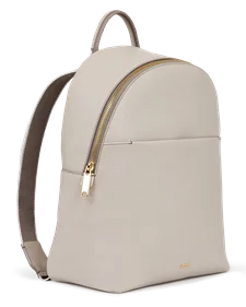 Skórzany plecak ECCO® Round Pack - Beżowy - M