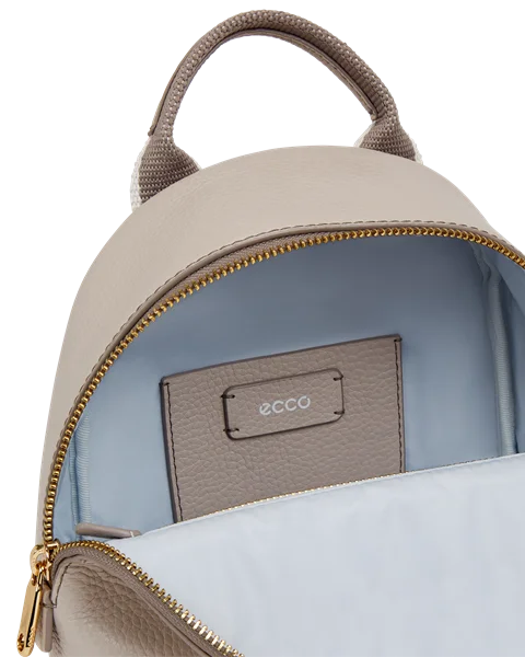ECCO® Round Pack Leather Backpack - Beige - I