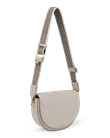 ECCO® Leather Saddle Bag - Beige - M