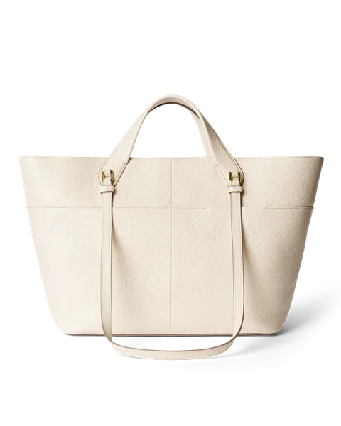 Skórzana torba shopper ECCO® Tote - Beżowy - B