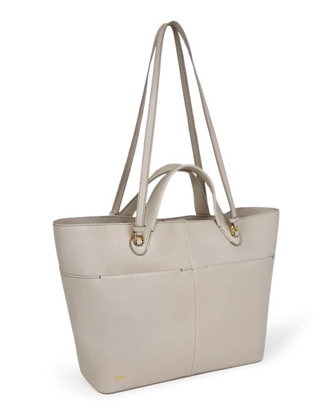Skórzana torba shopper ECCO® - Beżowy - M
