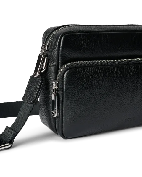 ECCO® Leather Camera Bag - Black - D1