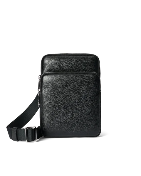 ECCO® Flat Pouch Leather Crossbody Bag - Black - M