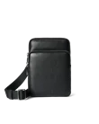 ECCO® Flat Pouch Kožna torba preko ramena - Crno - M