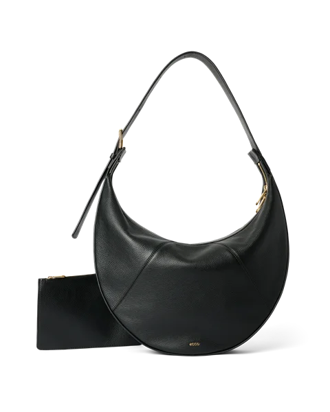 ECCO® Fortune Leather Shoulder Bag - Black - M