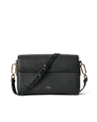 Skórzana torba przez ramię z klapką ECCO® - Czarny - M