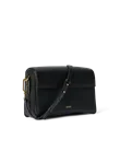 Skórzana torba przez ramię z klapką ECCO® - Czarny - O