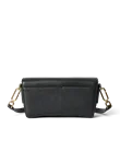 Skórzana torba przez ramię z klapką ECCO® - Czarny - B
