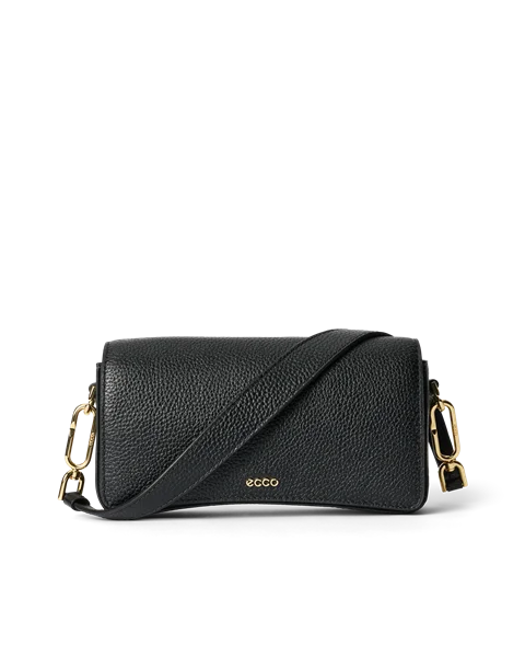 ECCO® Pinch Leather Shoulder Bag - Black - M