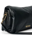 Skórzana torba przez ramię z klapką ECCO® - Czarny - D1