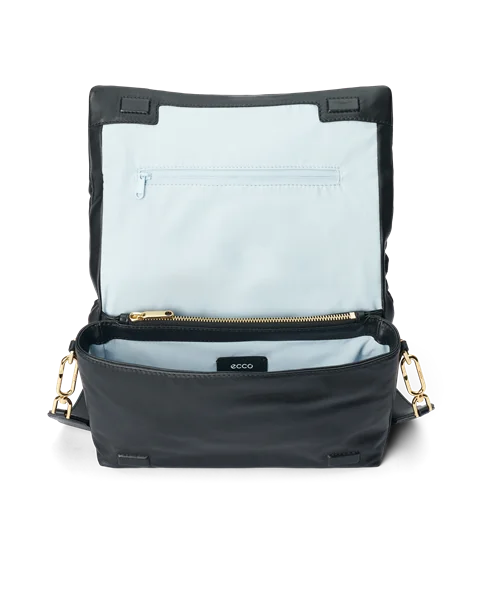 ECCO® Crossbody lædertaske med opadbuet bund - Sort - I