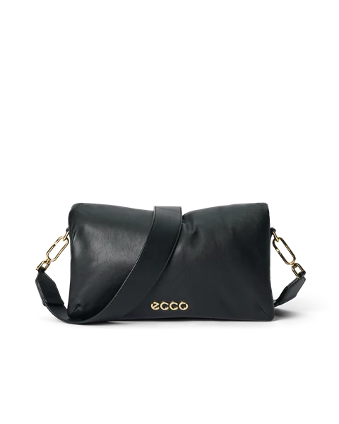 Kožená kabelka cez rameno ECCO® - Čierna - M