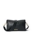 ECCO® Crossbody lædertaske med opadbuet bund - Sort - M