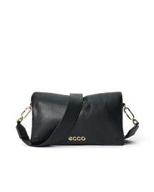 ECCO® Crossbody lædertaske med opadbuet bund - Sort - M