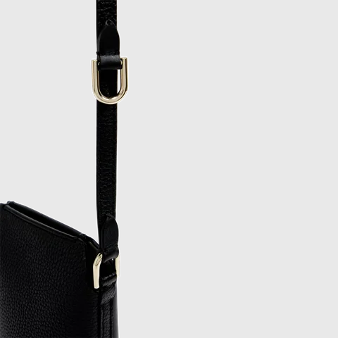 ECCO® Pot Textureblock Leather Crossbody Bag - Black - Lifestyle