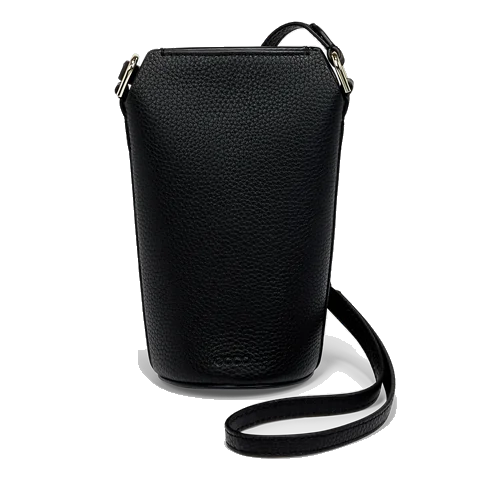 ECCO® Pot Textureblock sac bandoulière cuir - Noir - Front