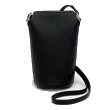 ECCO® Pot Textureblock Leather Crossbody Bag - Black - Front