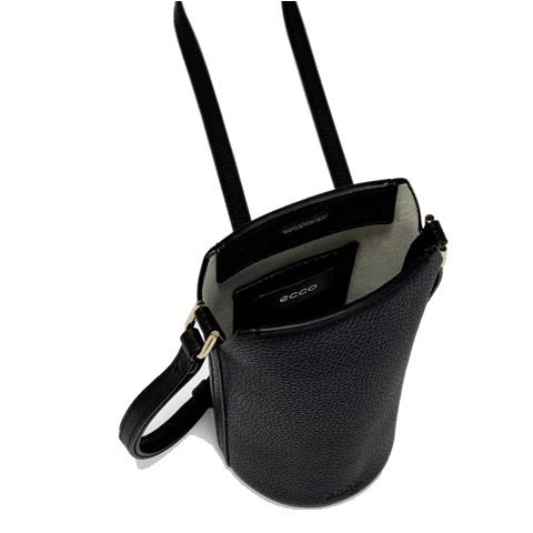 ECCO® Pot Textureblock Umhängetasche aus Leder - Schwarz - Inside