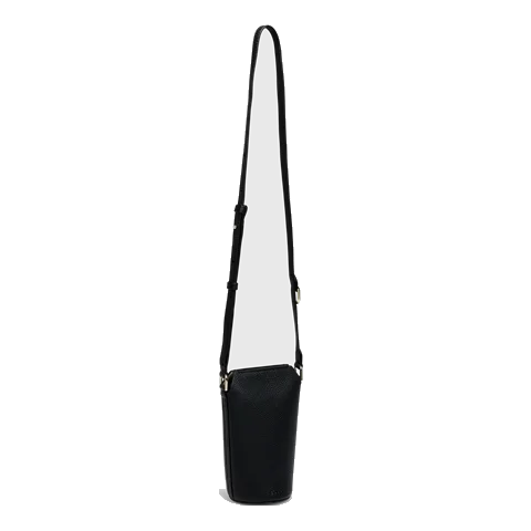 ECCO® Pot Textureblock Leather Crossbody Bag - Black - Main
