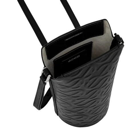 ECCO® Pot Wave vállpántos bőrtáska - Fekete - Inside