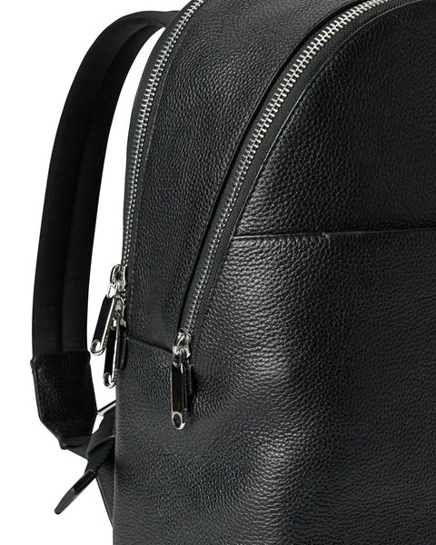 Kožený batoh ECCO® Round Pack - Černá - D1