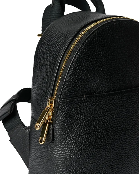 Kožený ruksak ECCO® Round Pack - Čierna - D1