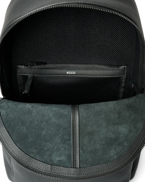 Kožený ruksak ECCO® Round Pack - Čierna - I