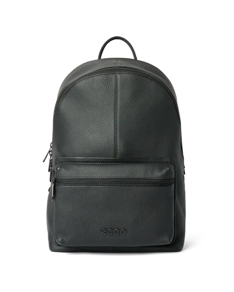 Kožený ruksak ECCO® Round Pack - Čierna - M