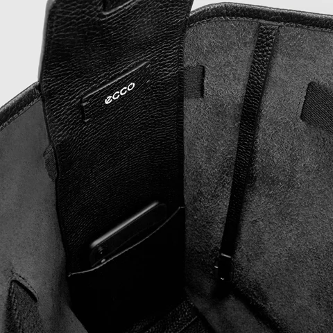 ECCO® Sail Leather Shoulder Bag - Black - Inside