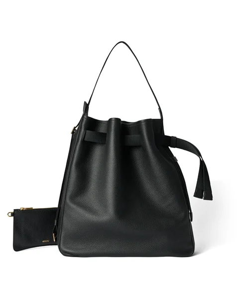 ECCO® Sail Nahkainen Hobo -olkalaukku - Musta - D3