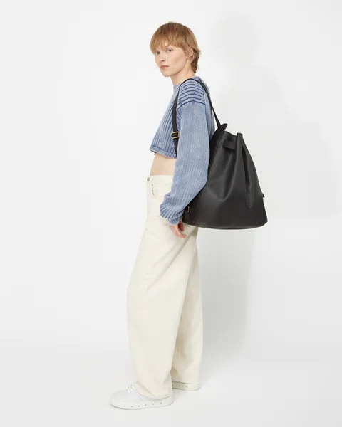 ECCO® Sail Nahkainen Hobo -olkalaukku - Musta - Ms1