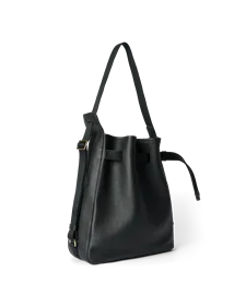 ECCO® Sail Hobo-Tasche aus Leder - Schwarz - B