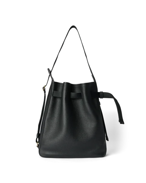 ECCO® Sail Hobo-Tasche aus Leder - Schwarz - D3