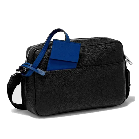 Skórzana torebka listonoszka ECCO® Textureblock - Czarny - Lifestyle 2