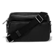 Skórzana torebka listonoszka ECCO® Textureblock - Czarny - Front