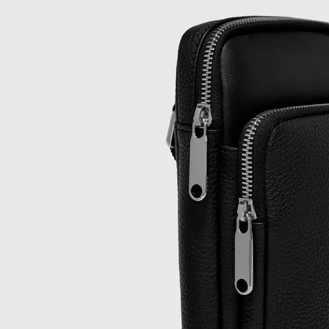 ECCO® Textureblock Leather Crossbody Bag - Black - Lifestyle