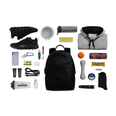 Kožený ruksak ECCO® Textureblock - Čierna - Lifestyle