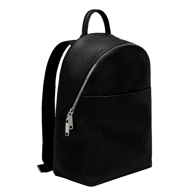 ECCO® Textureblock Leather Backpack - Black - Main
