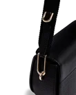ECCO® Textureblock Leather Saddle Bag - Black - D1