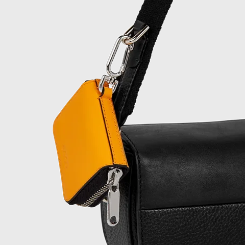 ECCO® Textureblock Leather Saddle Bag - Black - Lifestyle