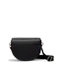 ECCO® Textureblock Leather Saddle Bag - Black - M