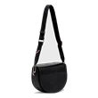 ECCO® Textureblock Leather Saddle Bag - Black - Main