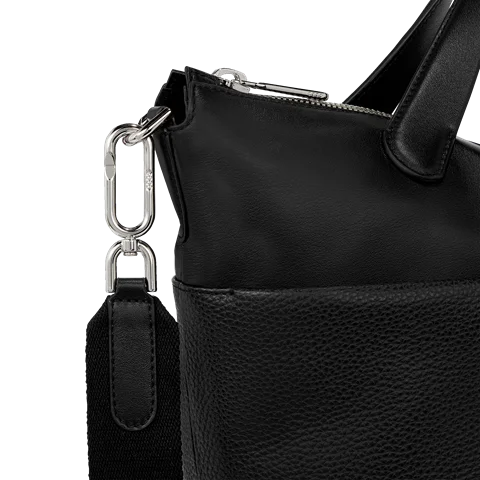 Kožená taška tote ECCO® Textureblock - Černá - Lifestyle
